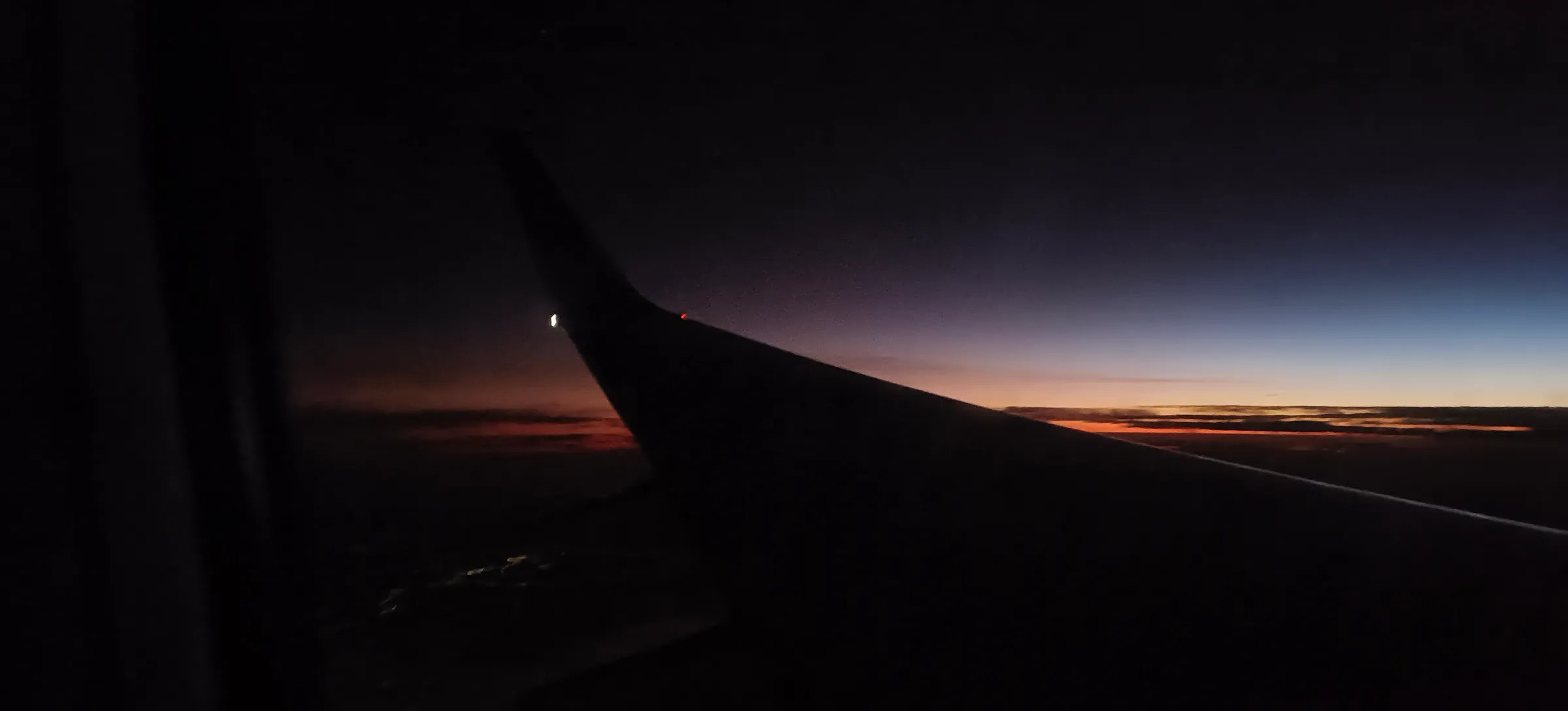 The last bit of sunset from a window seat